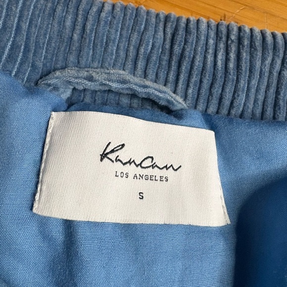 GUC Kancan- Reid Blue Corduroy Cropped Bomber Jacket. Size S - Picture 5 of 12